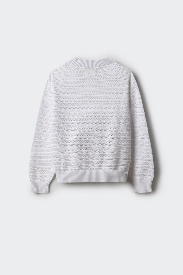 Springfield Kids Cardigã de malha para malha branco