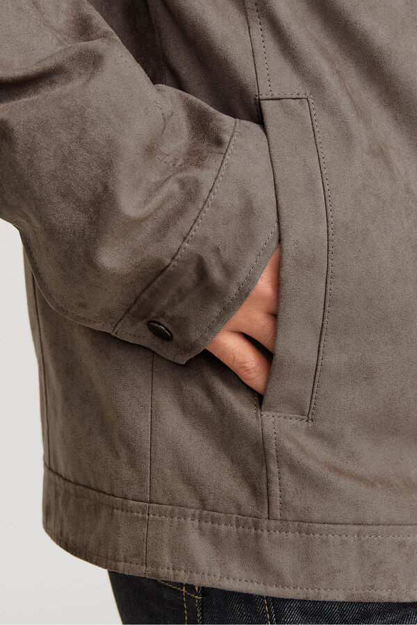 Jack & Jones Blus&atilde;o camur&ccedil;a cinzento