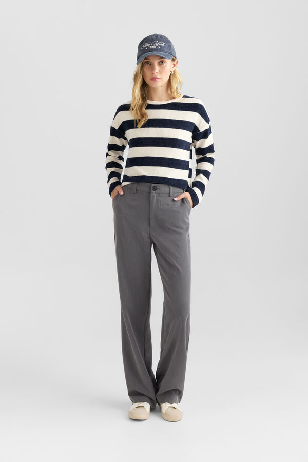 Springfield Cal&ccedil;a tailored com bolsos cinzento