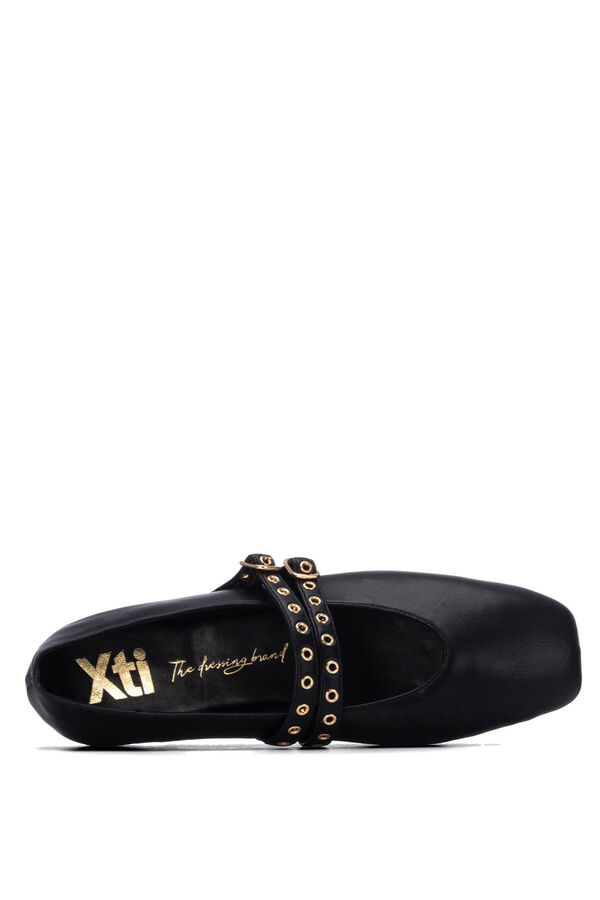 XTI Sabrinas rasas com fivela preto