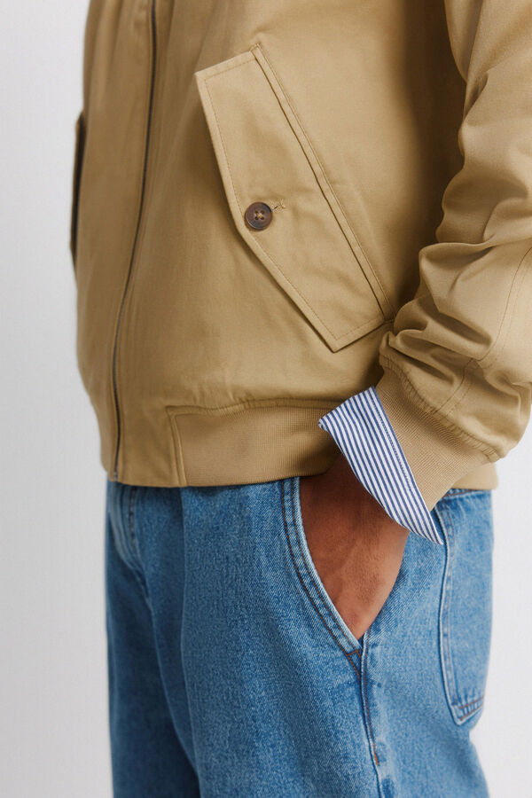 Springfield Blus&atilde;o em algod&atilde;o castanho