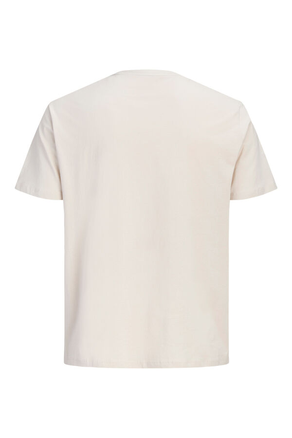 Jack & Jones PLUS T-shirt de algod&atilde;o estampada bege