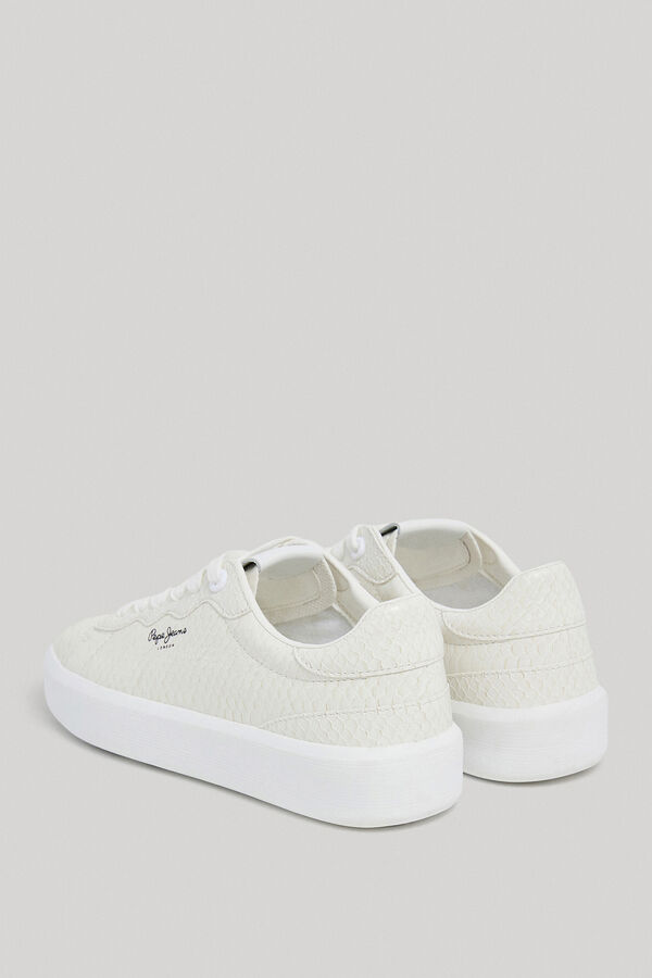 Springfield Scaly-textured trainers white