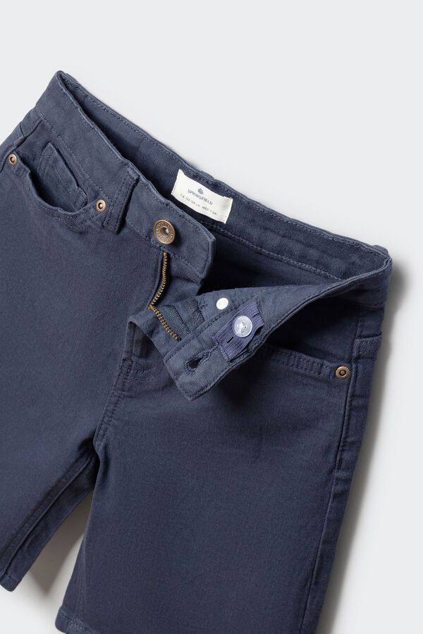 Springfield Kids Washed 5-pocket Bermuda shorts for boys blue