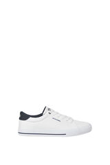 Jack & Jones Chinelos de lona com sola de borracha branco
