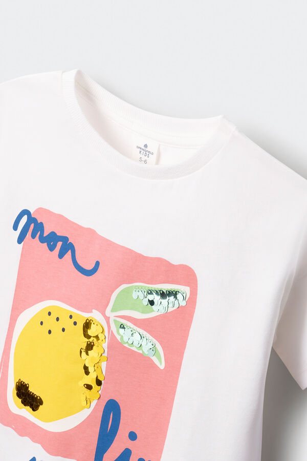 Springfield Kids T-shirt limões menina branco