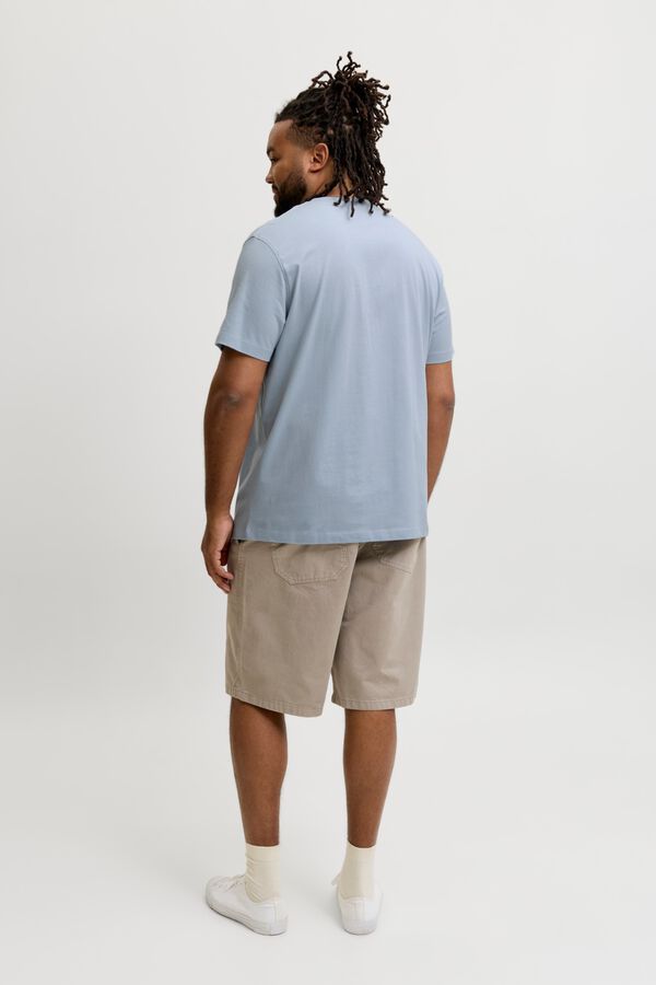 Jack & Jones PLUS T-shirt de manga curta estampada azul