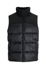 Jack & Jones Chaleco acolchado cuello alto negro