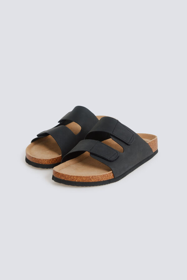 Springfield Sandalia velcro doble tira negro
