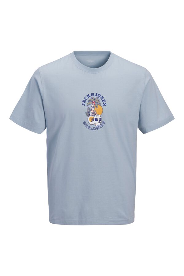 Jack & Jones PLUS T-shirt de manga curta estampada azul