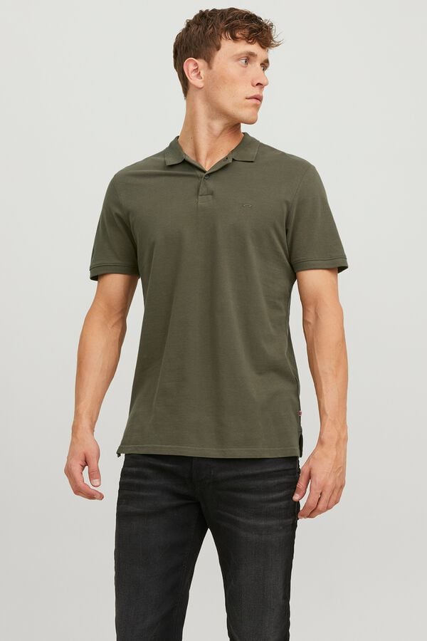 Jack & Jones Polo piqu&eacute; slim verde