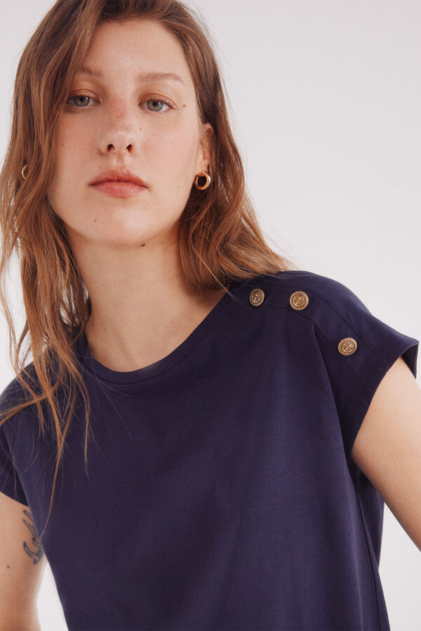 Springfield buttons shouldered shirt blue
