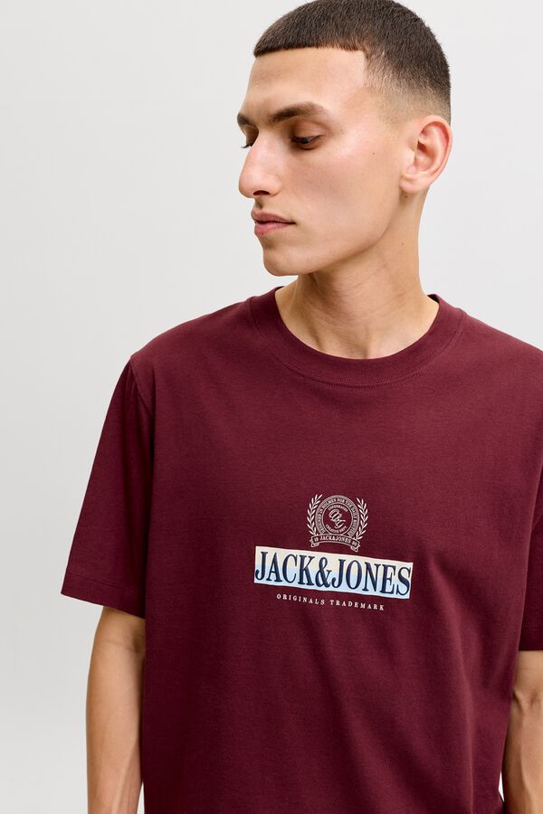 Jack & Jones T-shirt regular estampada rosa