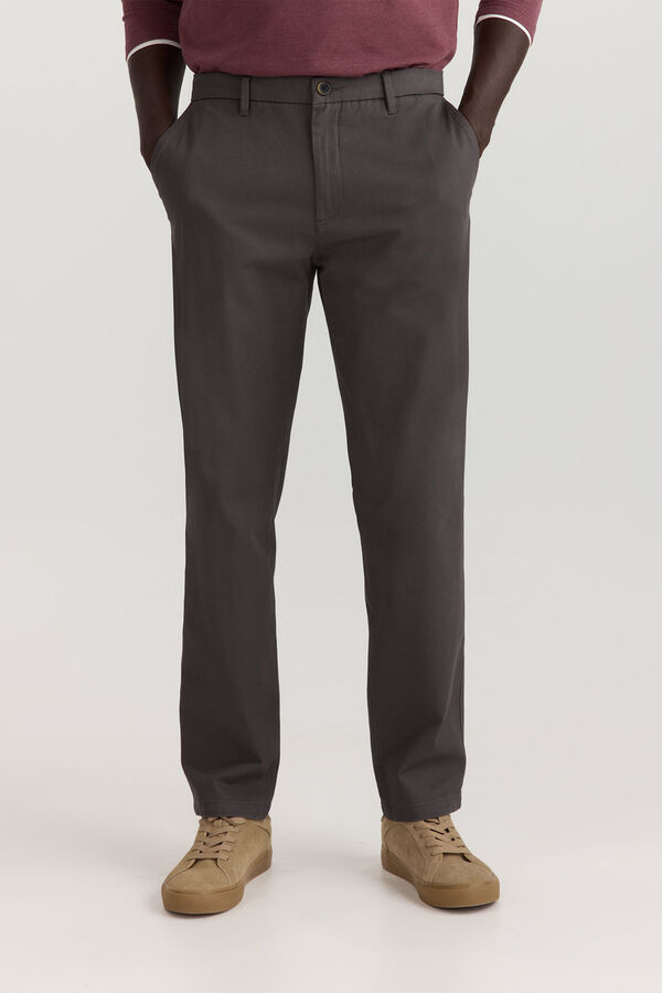 Springfield Cal&ccedil;as chino comfort fit cinzento
