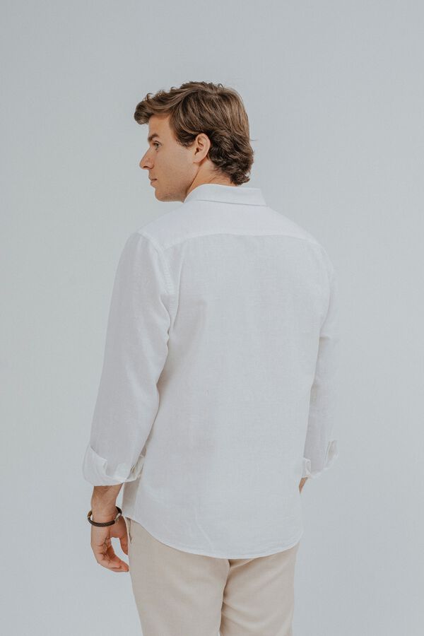 Celopman Camisa em linho branco