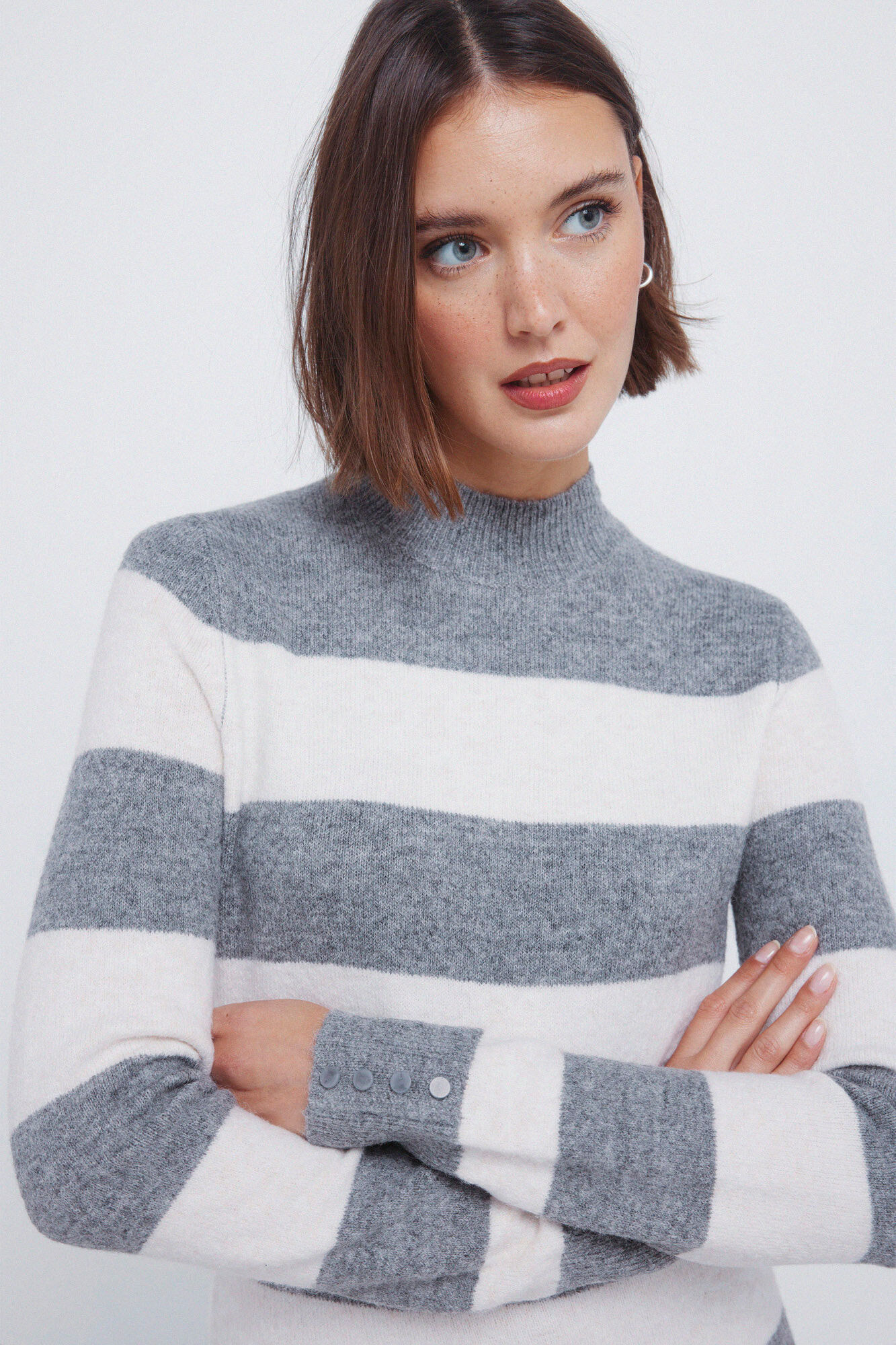 Springfield Vestido midi de malha riscas Kodak