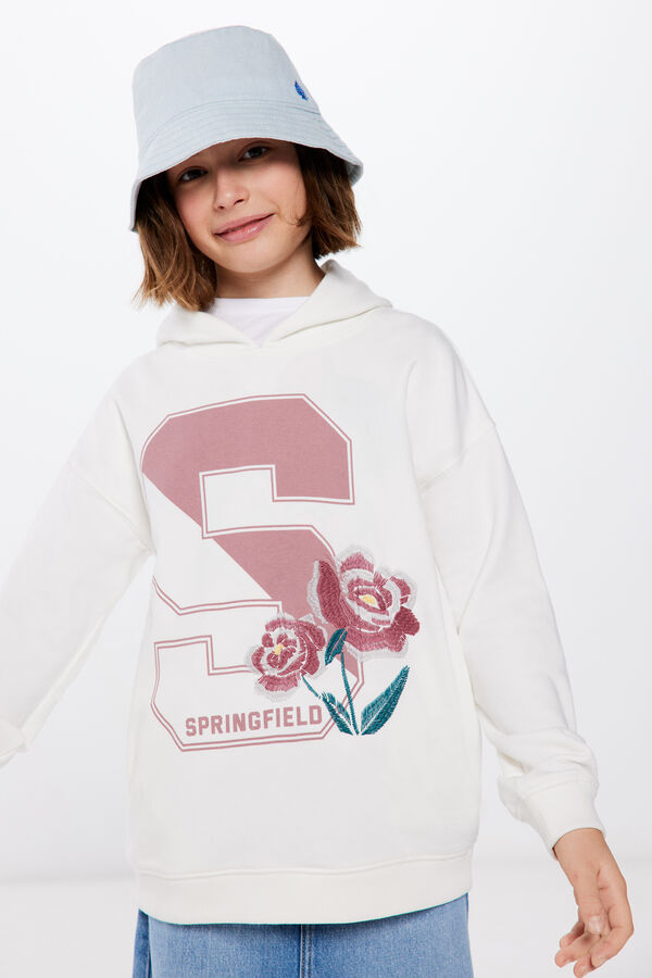 Springfield Girls' hooded sweatshirt with "S" color