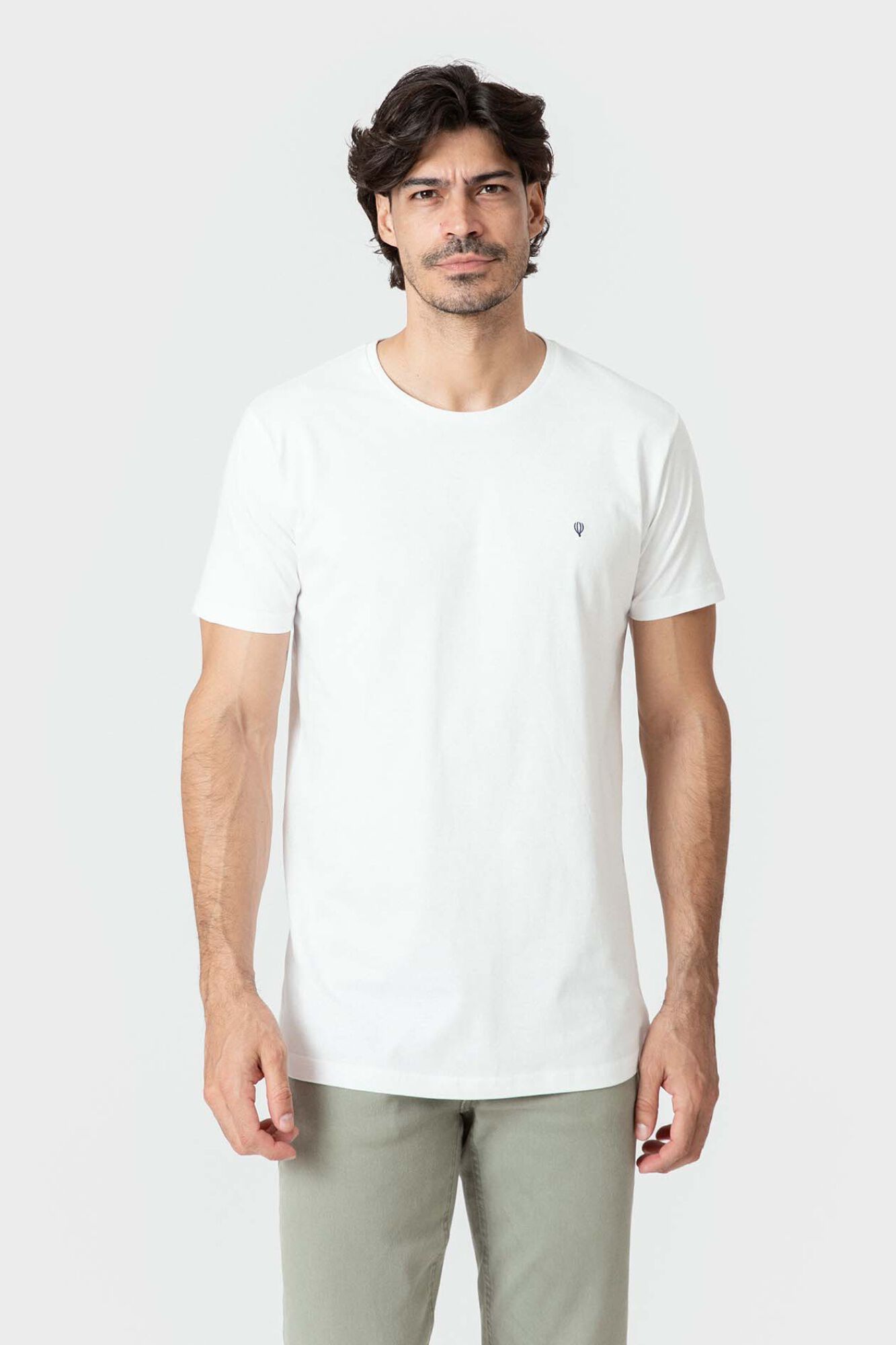 Celopman T-shirt b&aacute;sica lisa de manga curta