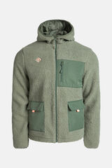 Izas Chaqueta polar de borreguillo kaki