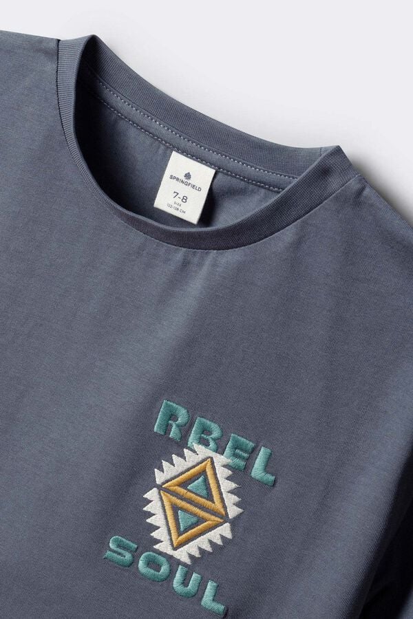 Springfield Kids T-shirt manga curta rebel soul para menino azul