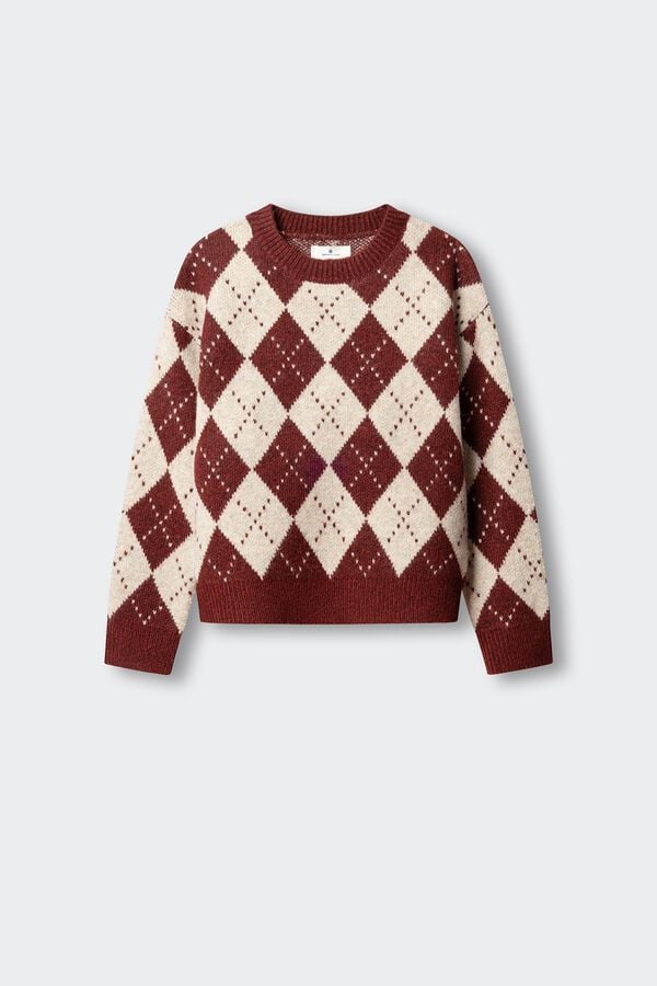 Springfield Kids Girl's argyle jumper red