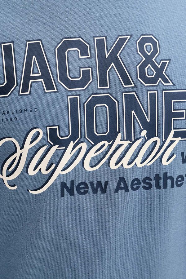 Jack & Jones Sweatshirt logo grande cinzento