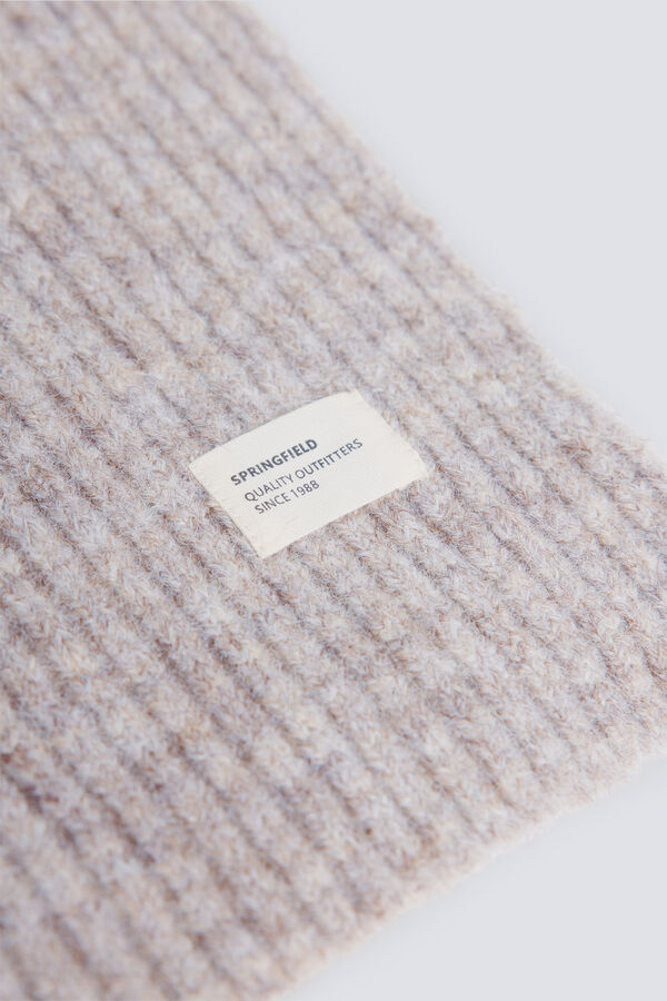 Springfield Cachecol canelado cru branco