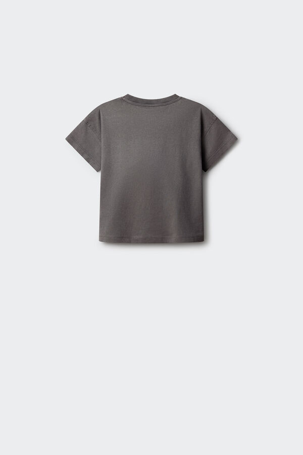 Springfield Kids T-shirt manga curta rocker para menina cinzento