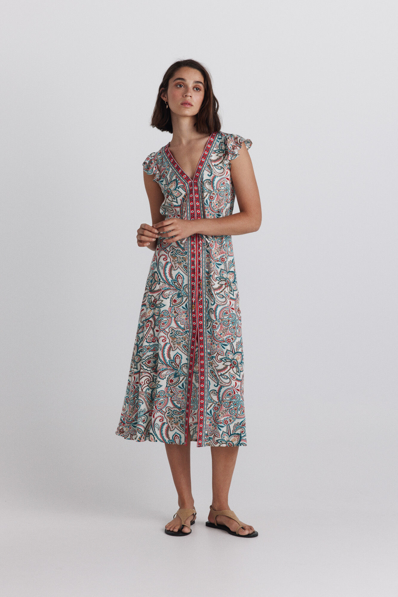 Springfield Vestido estampado sanefa