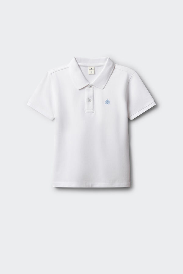 Springfield Kids Polo b&aacute;sico menino branco