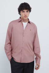Springfield Camisa de flanela com cotoveleiras rosa