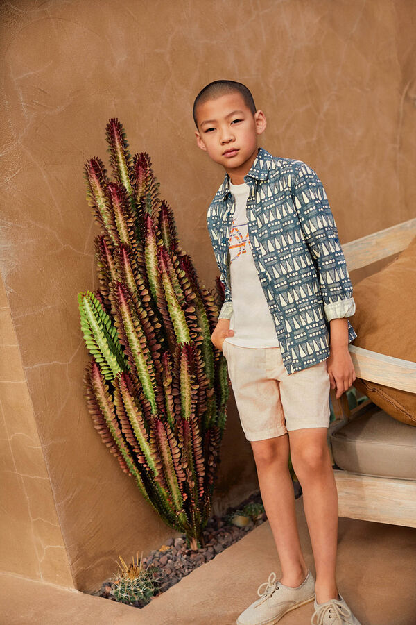 Springfield Kids Camisa Etnica niño verde