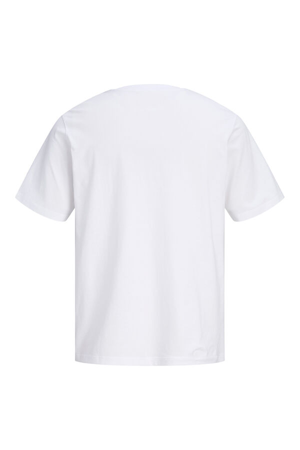 Jack & Jones T-shirt manga curta em algod&atilde;o branco