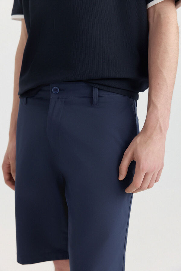 Springfield Bermuda t&eacute;cnica wide & relaxed fit azul