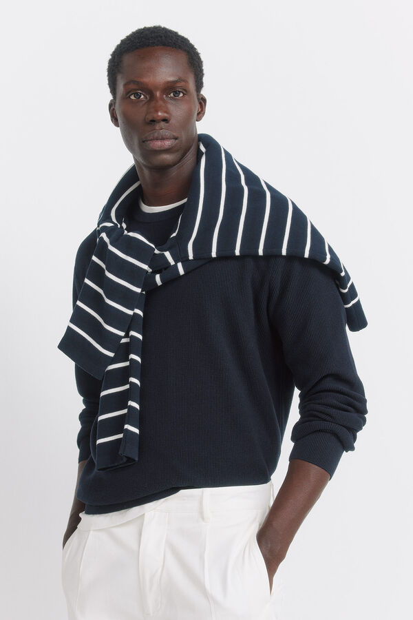 Springfield camisa b&aacute;sica estruturada azul