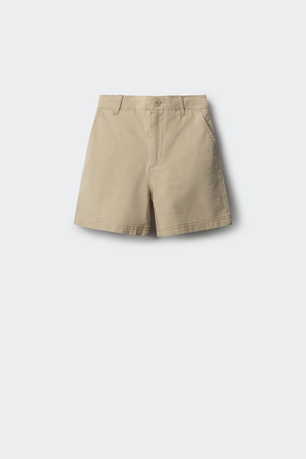 Springfield Kids Shorts xadrez de menino bege