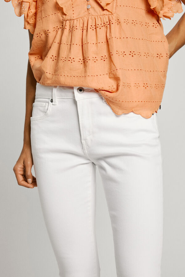 Pepe Jeans Calça Jeans Skinny Mw Regente branco