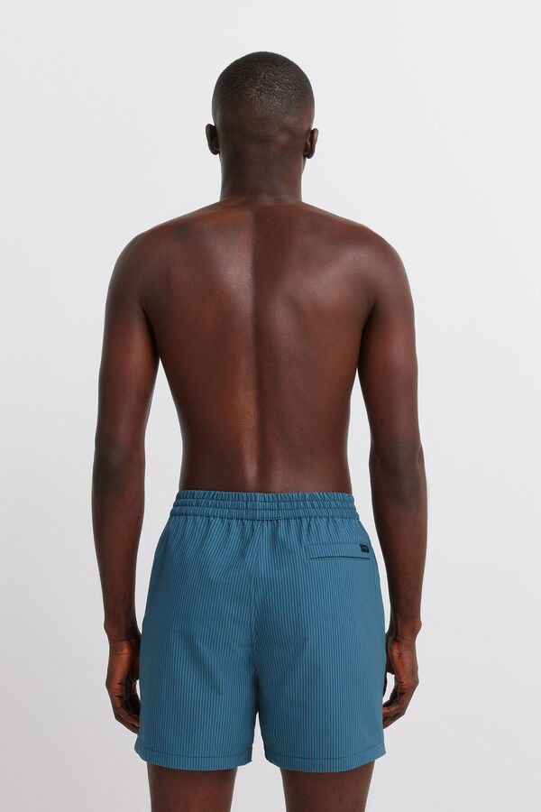 Springfield Fato de banho seersucker &agrave;s riscas azul