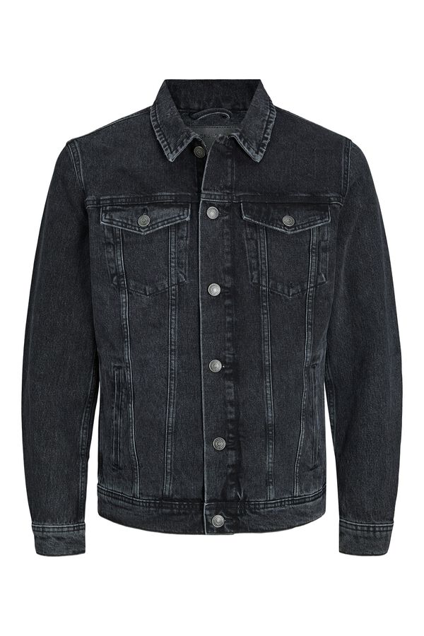 Jack & Jones Blus&atilde;o de ganga regular preto