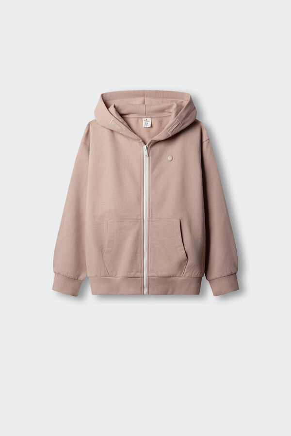 Springfield Kids Sweatshirt b&aacute;sica aberta menina rosa