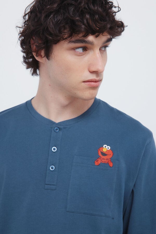 Springfield Pijama longo da Vila Sésamo azul