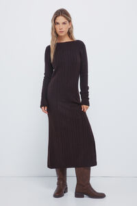 Springfield Vestido midi de malha Pointelle