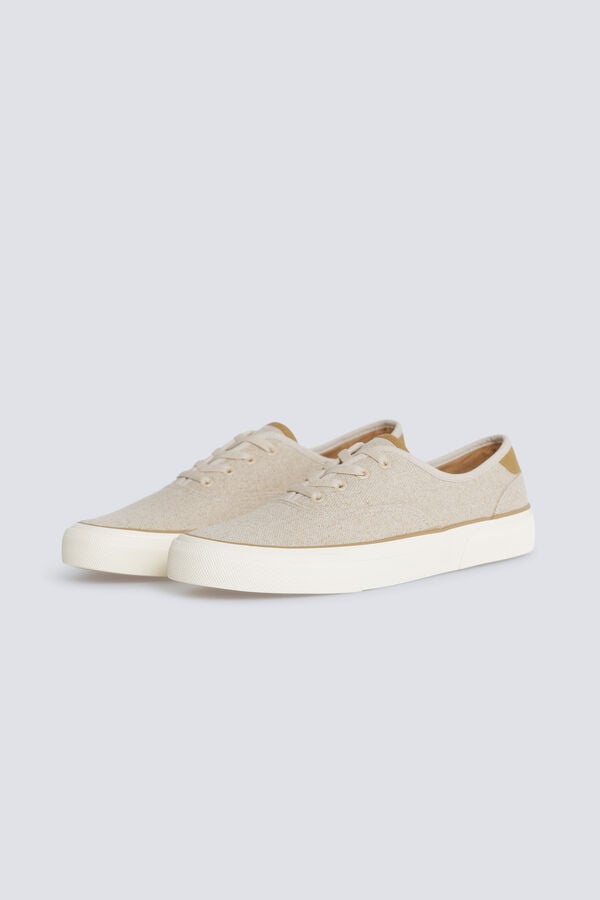 Springfield Sapatilhas r&uacute;sticas em lona camel