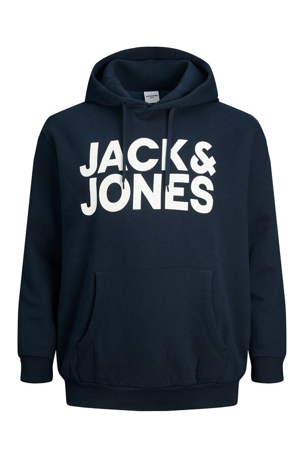 Jack & Jones PLUS Sweatshirt logo grande azul
