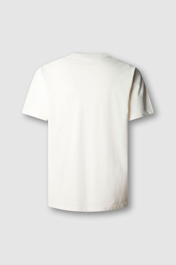 Pepe Jeans T-shirt de manga curta estampada bege