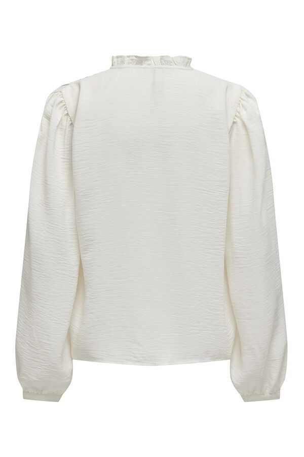 JDY Blusa manga comprida fluida branco