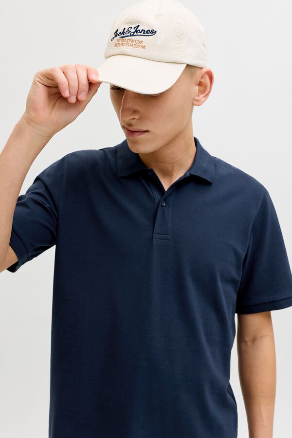 Jack & Jones Polo regular fit em malha azul