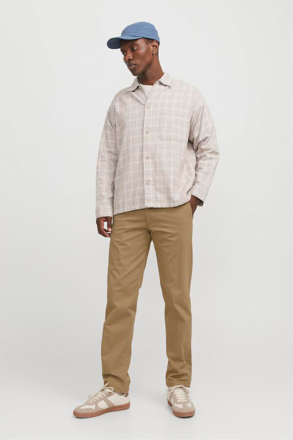 Jack & Jones Cal&ccedil;as chino de corte relaxado cru
