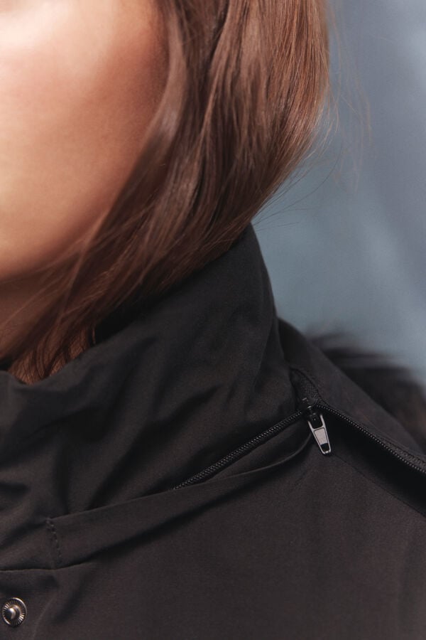 Springfield Parka com capuz de pele Sorona Aura preto