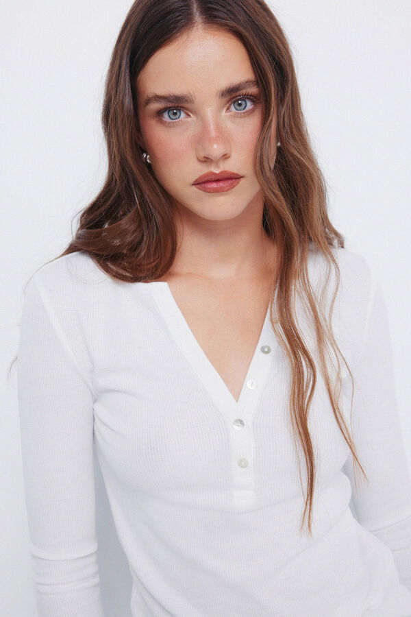 Springfield T-shirt padeira bot&otilde;es estampado